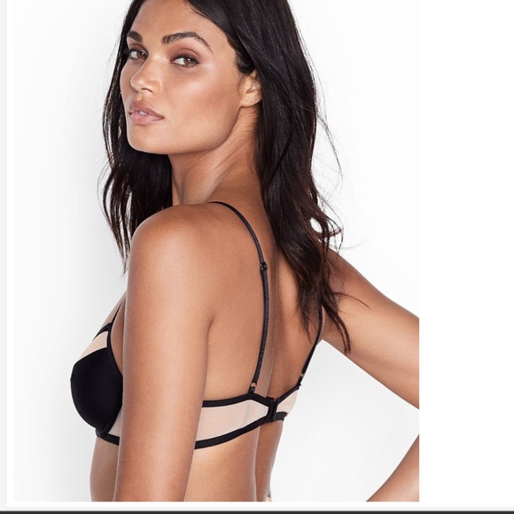 VICTORIAS SECRET BLACK LINED DEMI BRA NWT 34DDD - Picture 4 of 15